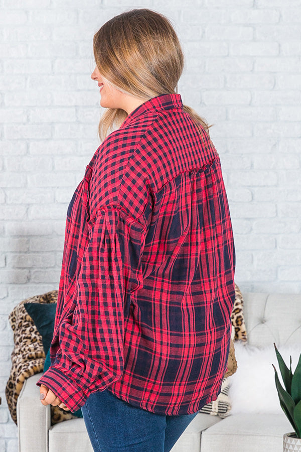 Cabin Weekend Plaid Top  Curves Image - 4