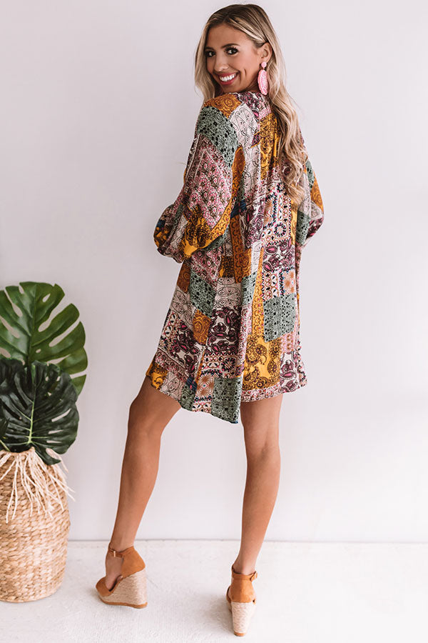 Laughing Until Midnight Shift Dress In Mustard Image - 5