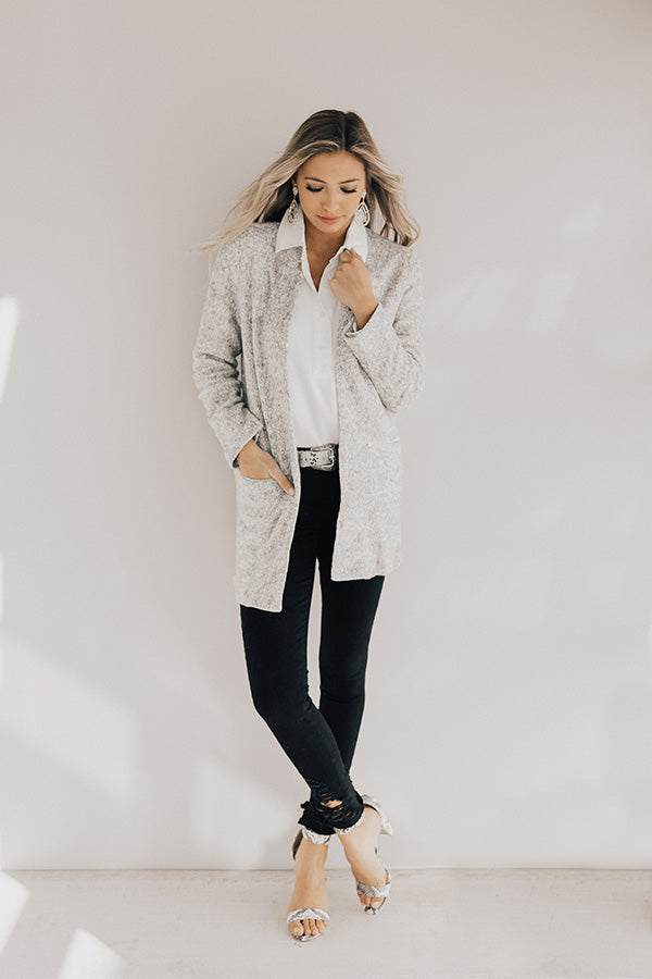Snuggled In The City Lightweight Jacket in Grey Image - 4