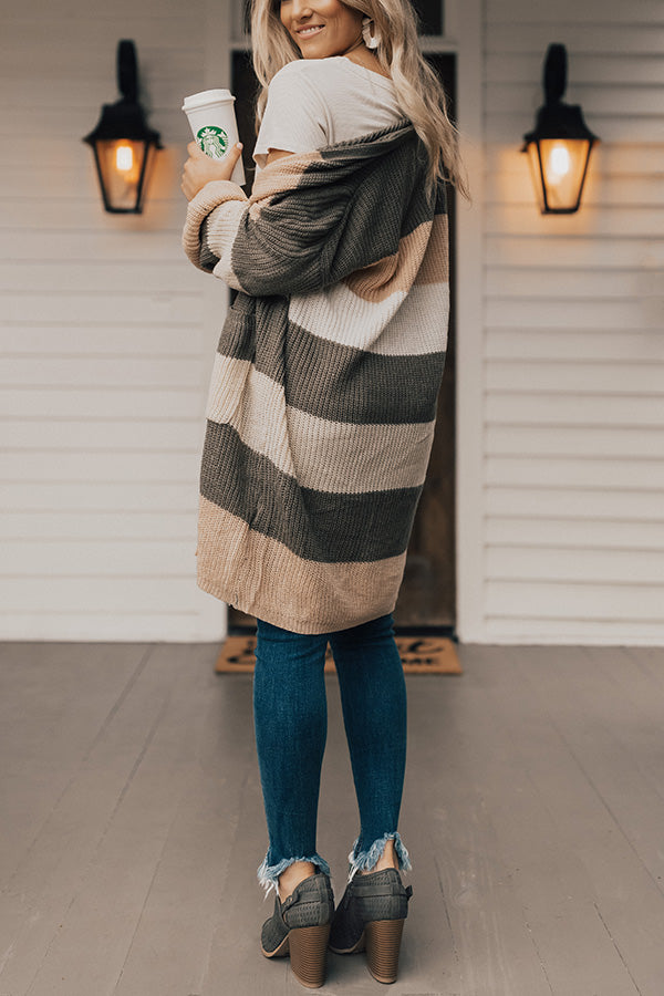 Makin' Time For Cocoa & Cuddles Color Block Cardigan Image - 5