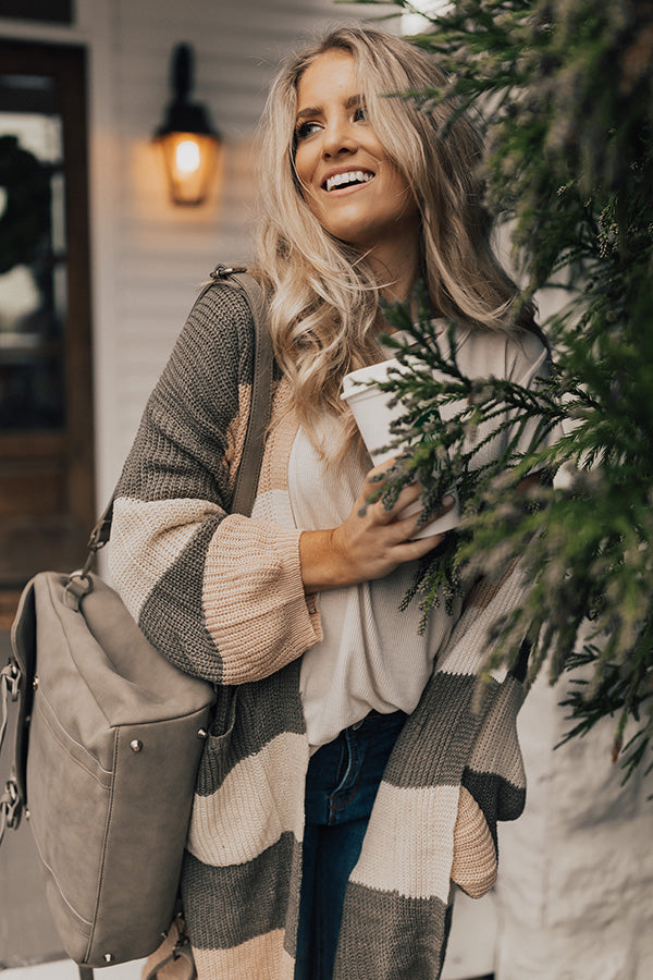 Makin' Time For Cocoa & Cuddles Color Block Cardigan Image - 1