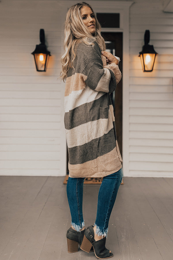 Makin' Time For Cocoa & Cuddles Color Block Cardigan Image - 4