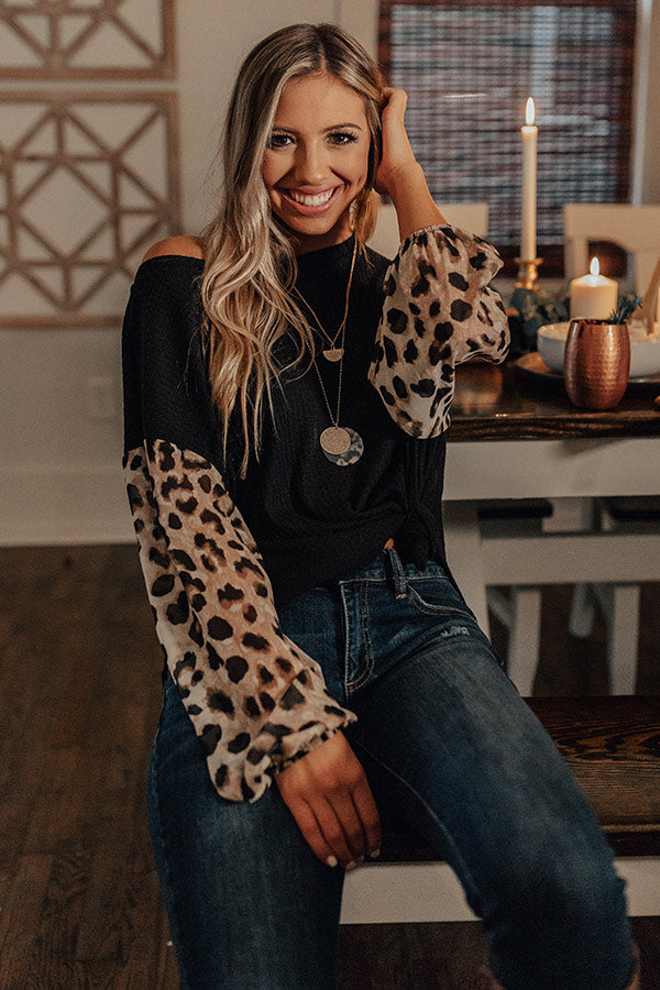 Twilight Kisses Waffle Knit Shift Top Image - 1