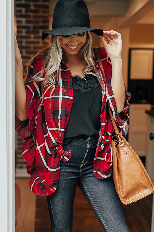 Feeling Lovely Plaid Tunic in Red Image - 2