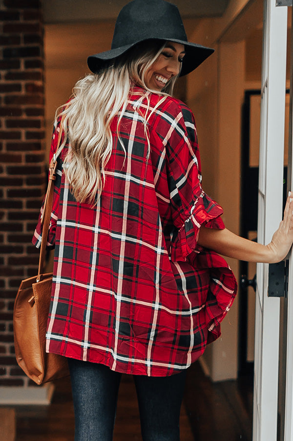 Feeling Lovely Plaid Tunic in Red Image - 4