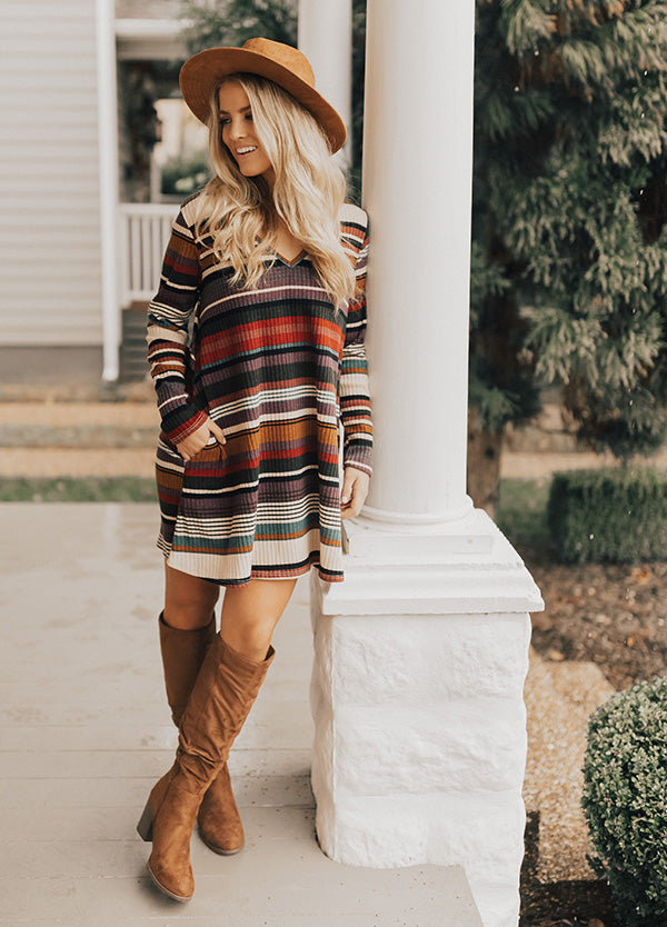 Lollipop Stripe Sweater Dress