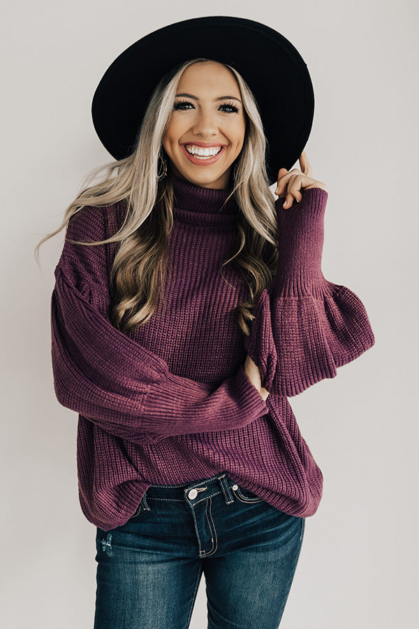 Colorado Campfire Knit Sweater In Purple Image - 1