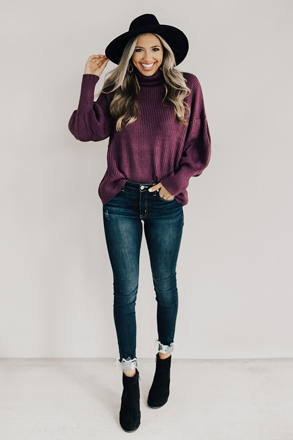 Colorado Campfire Knit Sweater In Purple Image - 2