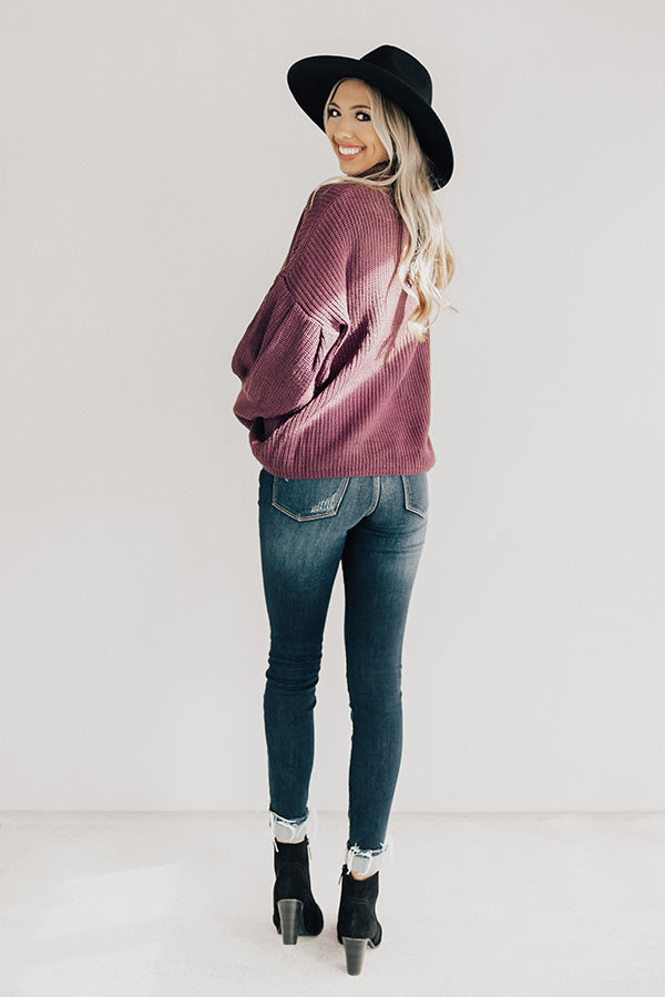 Colorado Campfire Knit Sweater In Purple Image - 5