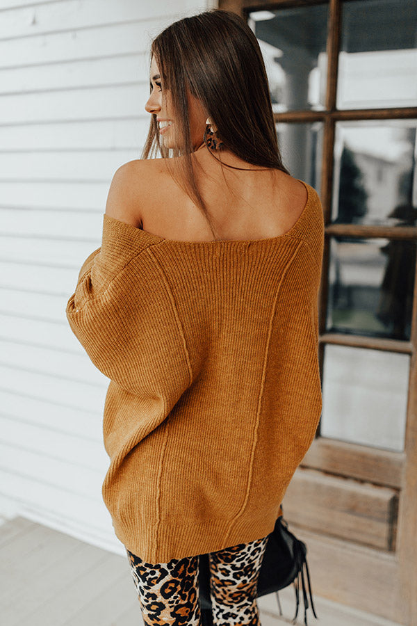 Ski Party Shift Sweater In Mustard Image - 5