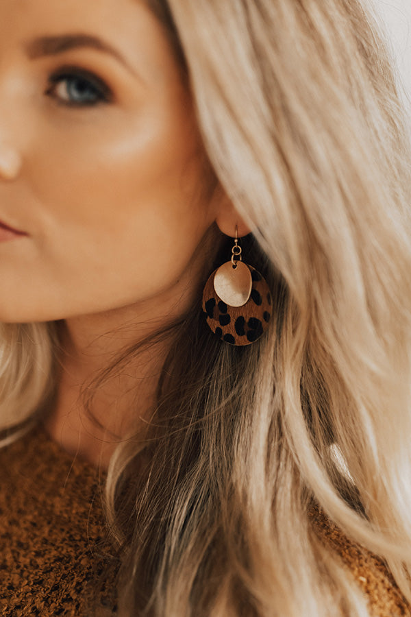 Thankful For You Leopard Earrings Image - 2