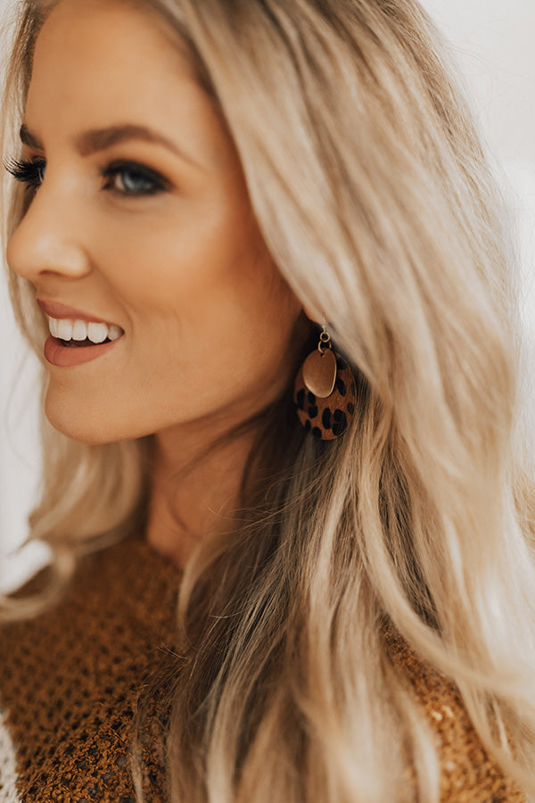 Thankful For You Leopard Earrings Image - 1