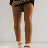 The Calvin Faux Suede High Waist Skinny In Camel Image - 1