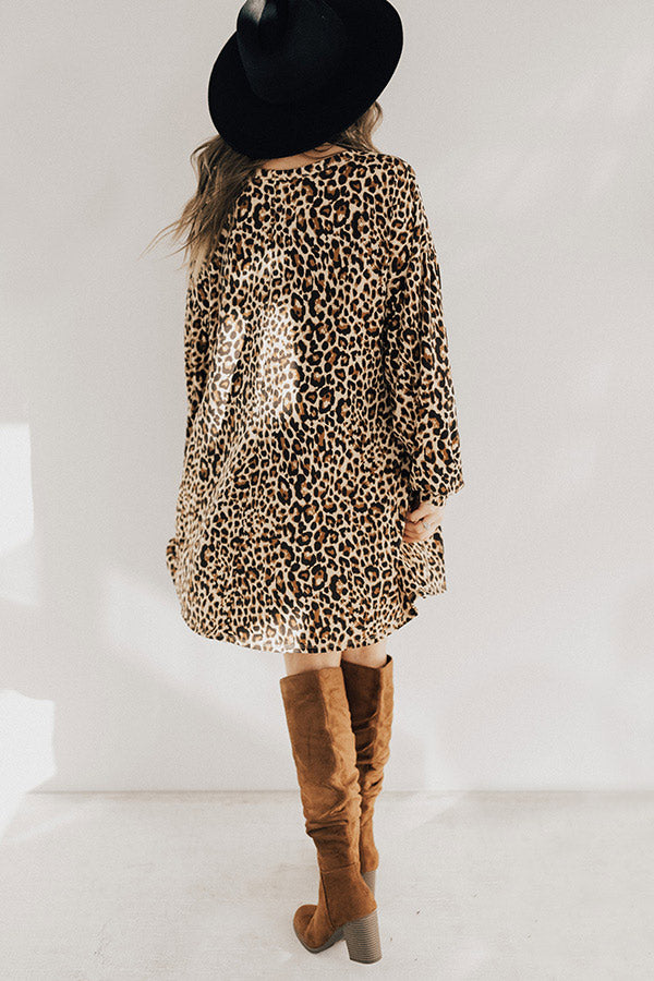 Feelin' Fine Leopard Shift Dress Image - 4