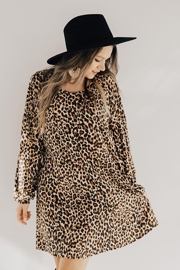 Feelin' Fine Leopard Shift Dress