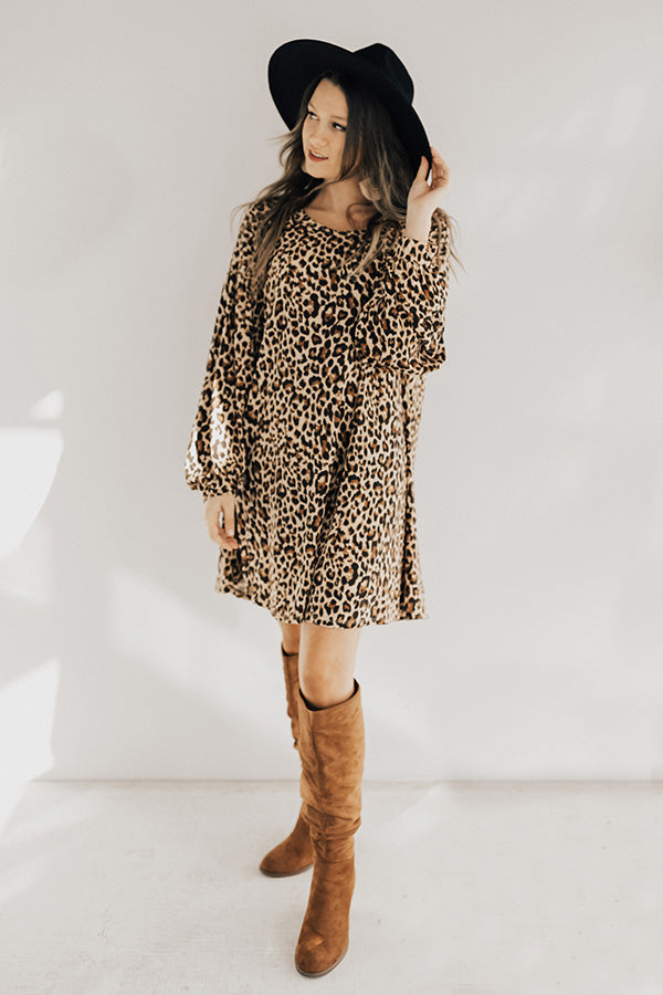Feelin' Fine Leopard Shift Dress Image - 2