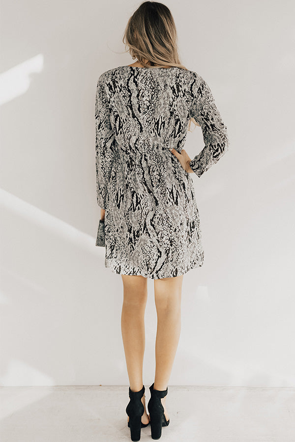 Shopping In The City Snake Print Dress Image - 4