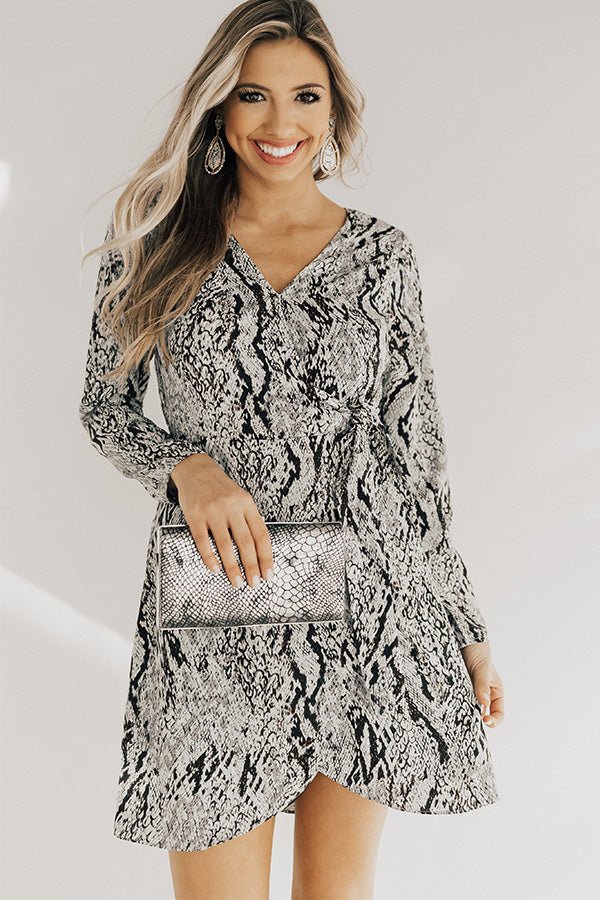 Shopping In The City Snake Print Dress Image - 1