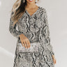 Shopping In The City Snake Print Dress Image - 1