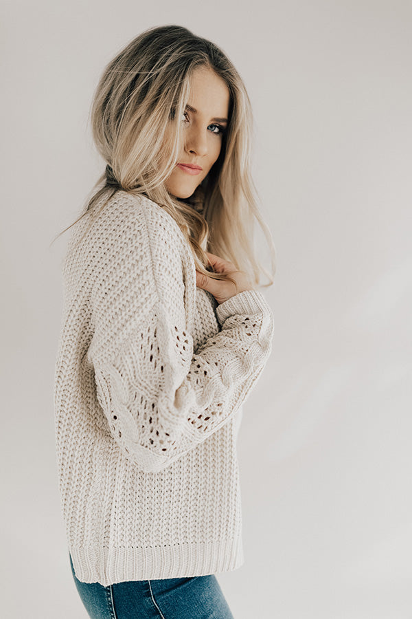 Major Crush Knit Cardigan In Cream Image - 4