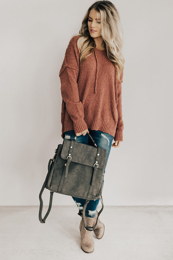 That Cozy Feeling Shift Sweater In Rustic Rose Image - 2