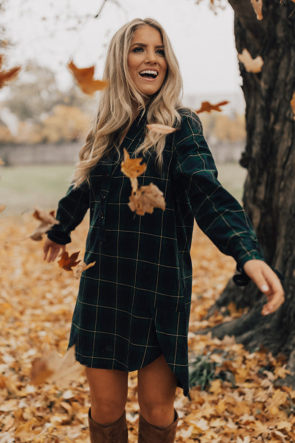 Forever Favorite Plaid Dress In Green • Impressions Online Boutique