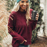 That Cozy Feeling Shift Sweater in Sangria Image - 1
