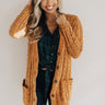 Talk Cozy To Me Chenille Cardigan in Pumpkin Image - 1