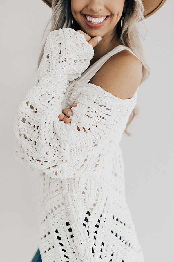 Season Of Style Tunic Sweater in Ivory Image - 3