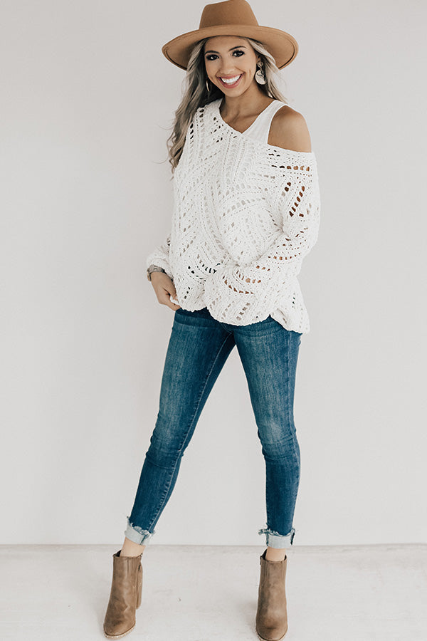 Season Of Style Tunic Sweater in Ivory Image - 2