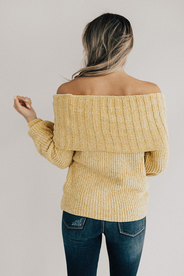 Snow Valley Snuggles Chenille Sweater in Marigold Image - 4