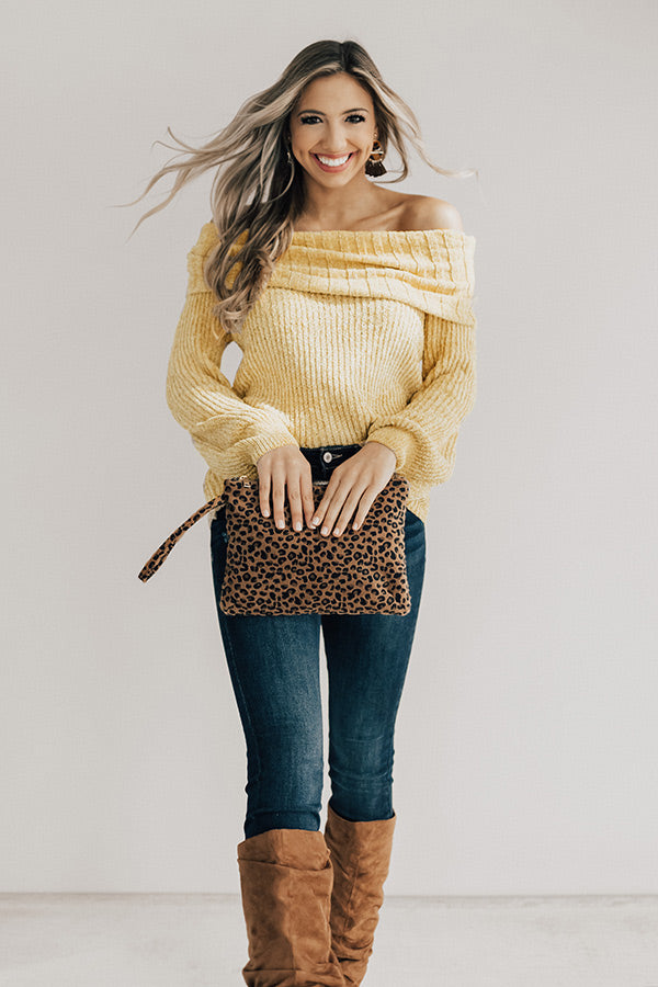 Snow Valley Snuggles Chenille Sweater in Marigold Image - 2