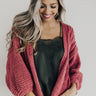 Can't Stop The Cuddles Knit Cardigan In Rose Image - 1