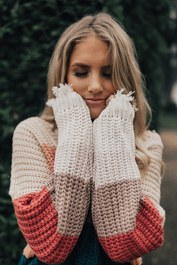 Cocoa Cheers Shift Sweater in Peach Image - 3