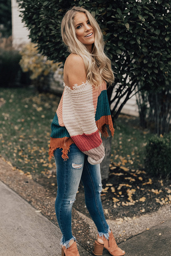 Cocoa Cheers Shift Sweater in Peach Image - 2