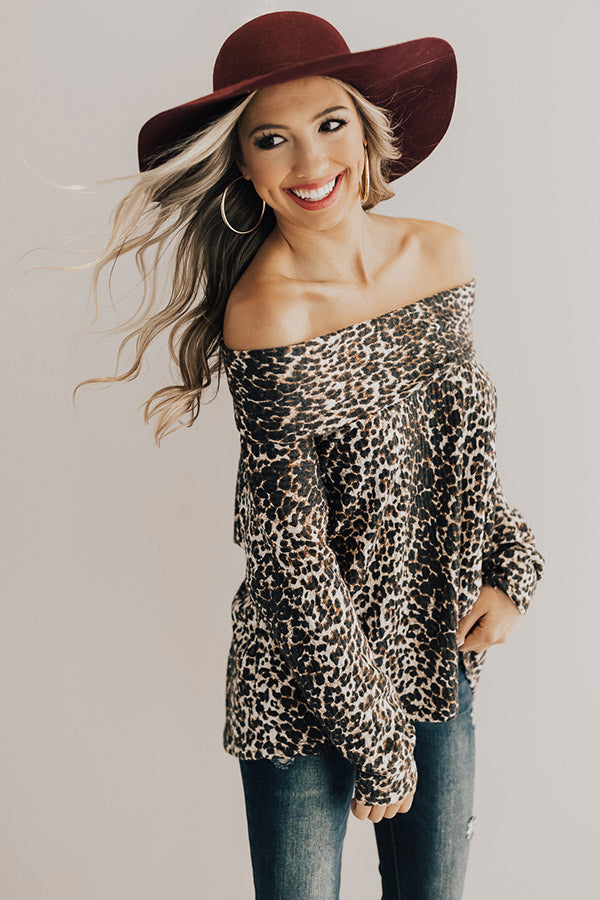 Winter Warmth Leopard Sweater Image - 1