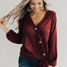 Cocktails And Champagne Ready Top in Merlot Image - 1