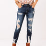 The Flora Midrise Distressed Skinny Image - 1