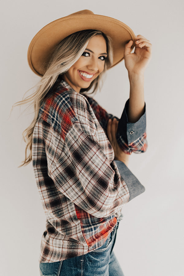 Warm And Toasty Plaid Shift Top Image - 3