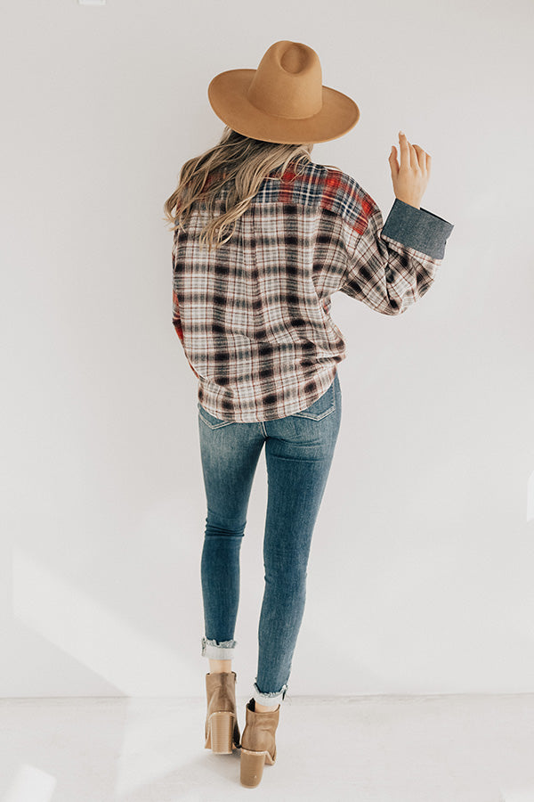 Warm And Toasty Plaid Shift Top Image - 4
