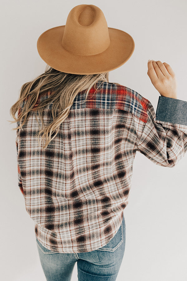 Warm And Toasty Plaid Shift Top Image - 5