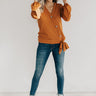 Cocktails And Champagne Ready Top in Pumpkin Image - 1