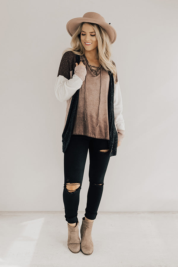 Cozy In The City Color Block Cardigan Image - 2