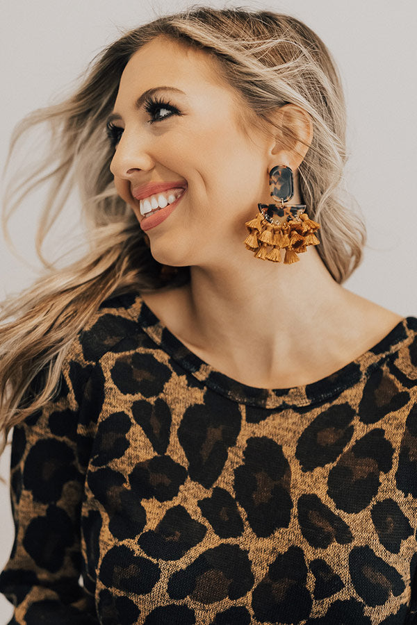 At The After Party Tortoiseshell Earrings In Maple Image - 1