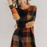 Hey Sugar Plum Buffalo Check Sweater Dress Image - 1