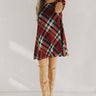 Hey Sugar Plum Plaid Sweater Dress in Wine Image - 1