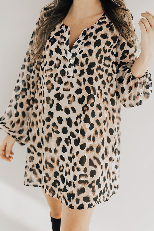Let's Celebrate Leopard Tunic Dress Image - 5