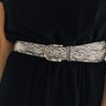 Charmed And Dangerous Snake Print Belt In White Image - 1