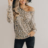 All Cozied Up Leopard Top Image - 1