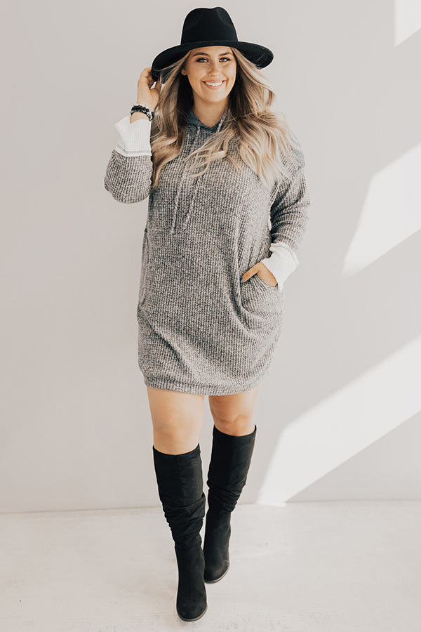 Vail Getaway Waffle Knit Sweater Dress Curves Image - 2